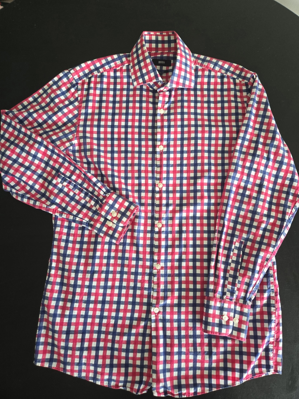 BOSS Hugo Boss Mens Sharp Fit Gingham Shirt
